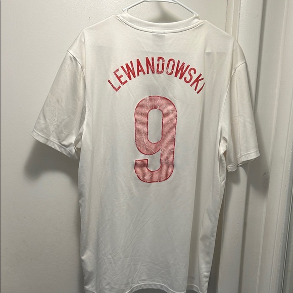 Nike White and Red Polska Soccer Tee - Picture 2 of 6